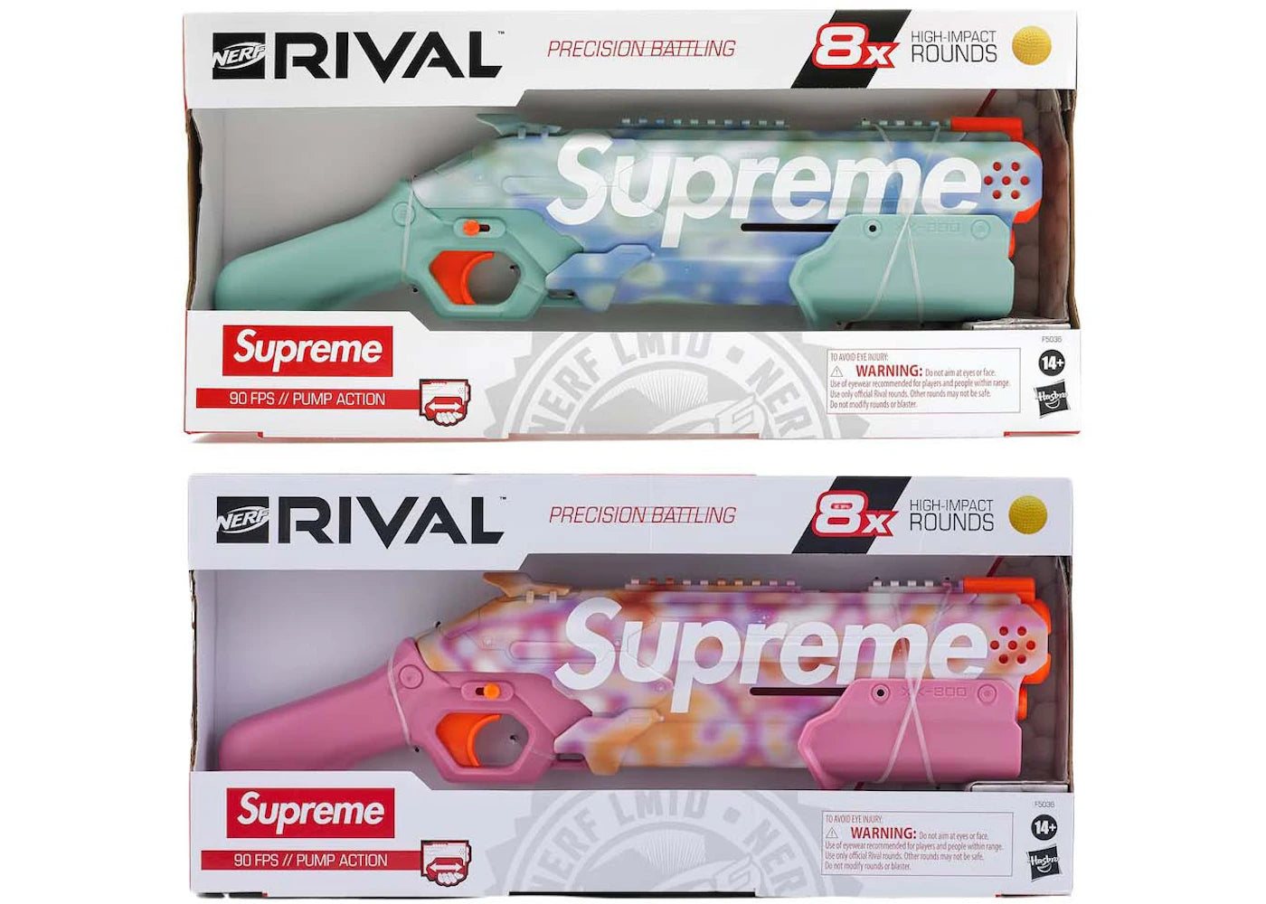 Supreme Nerf Rival Takedown Blaster Set Blue/Pink -1