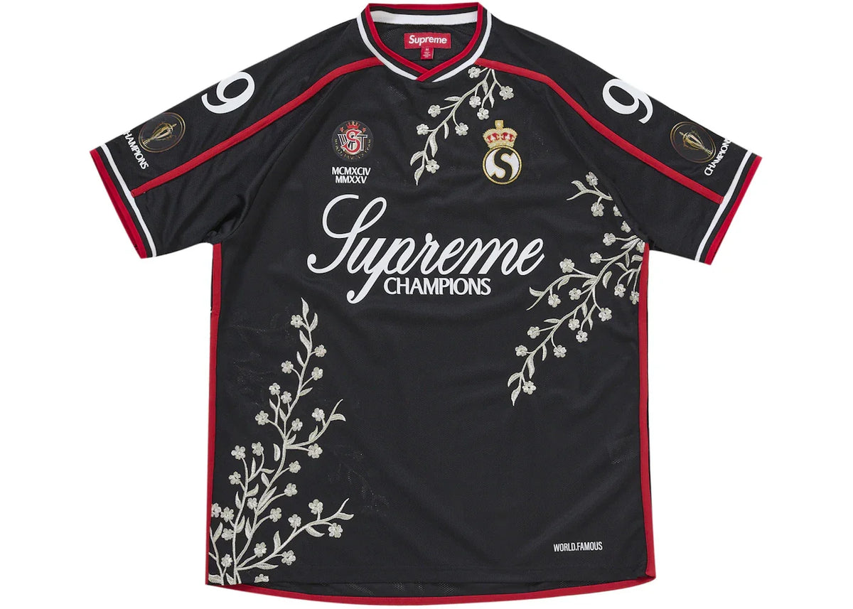 Supreme Floral Soccer Jersey Black
