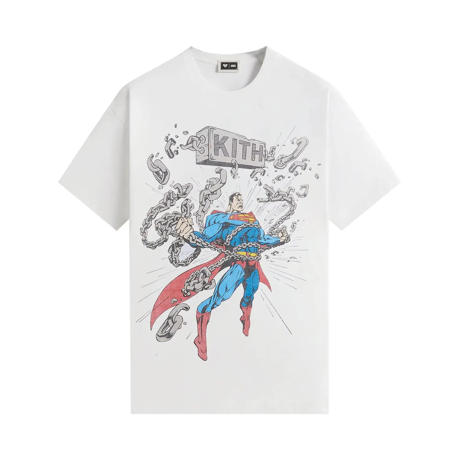 Kith x Superman Chains Vintage Tee White