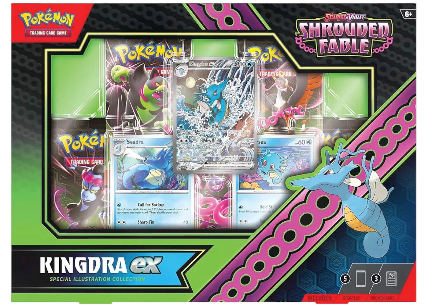 Pokémon Scarlet & Violet Shrouded Fable Ex Kingdra Special Collection Box -1