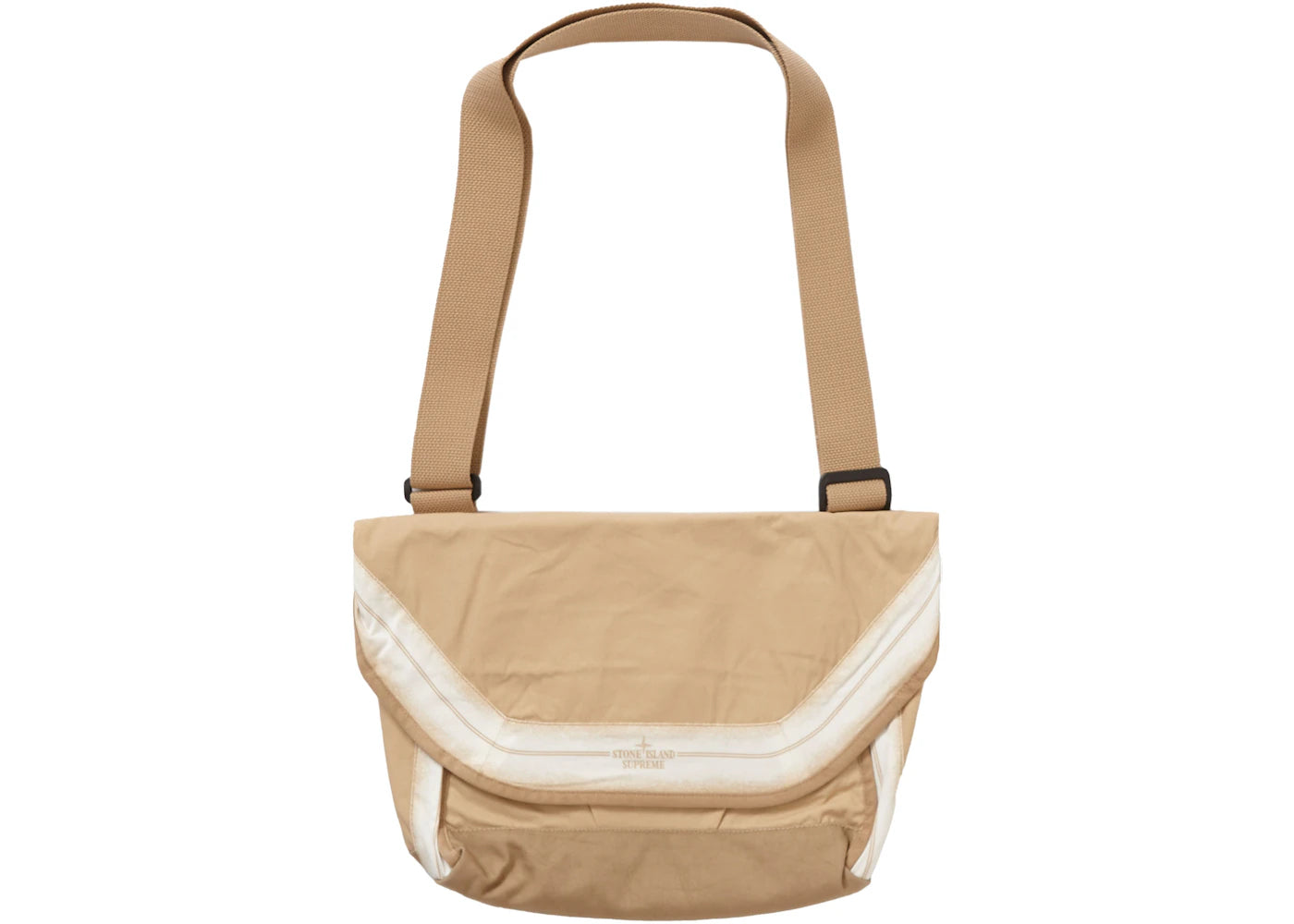 Supreme Stone Island Stripe Messenger Bag 7L Tan -1