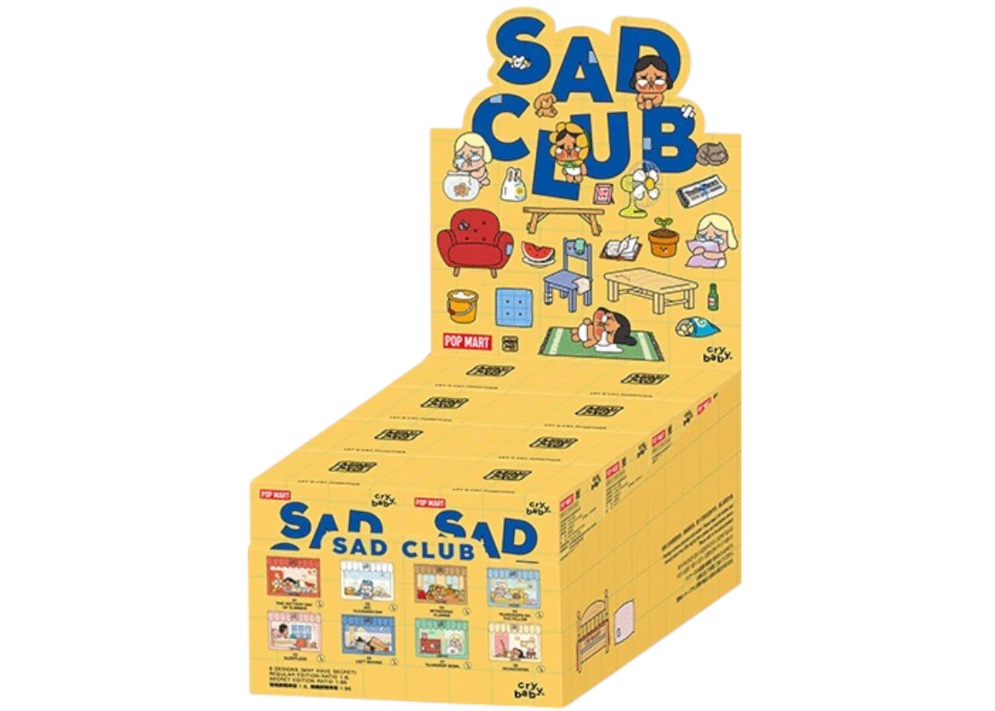 Pop Mart CRYBABY Sad Club Series Scene Figure Sets Sealed Case (8 Blind Box) -1