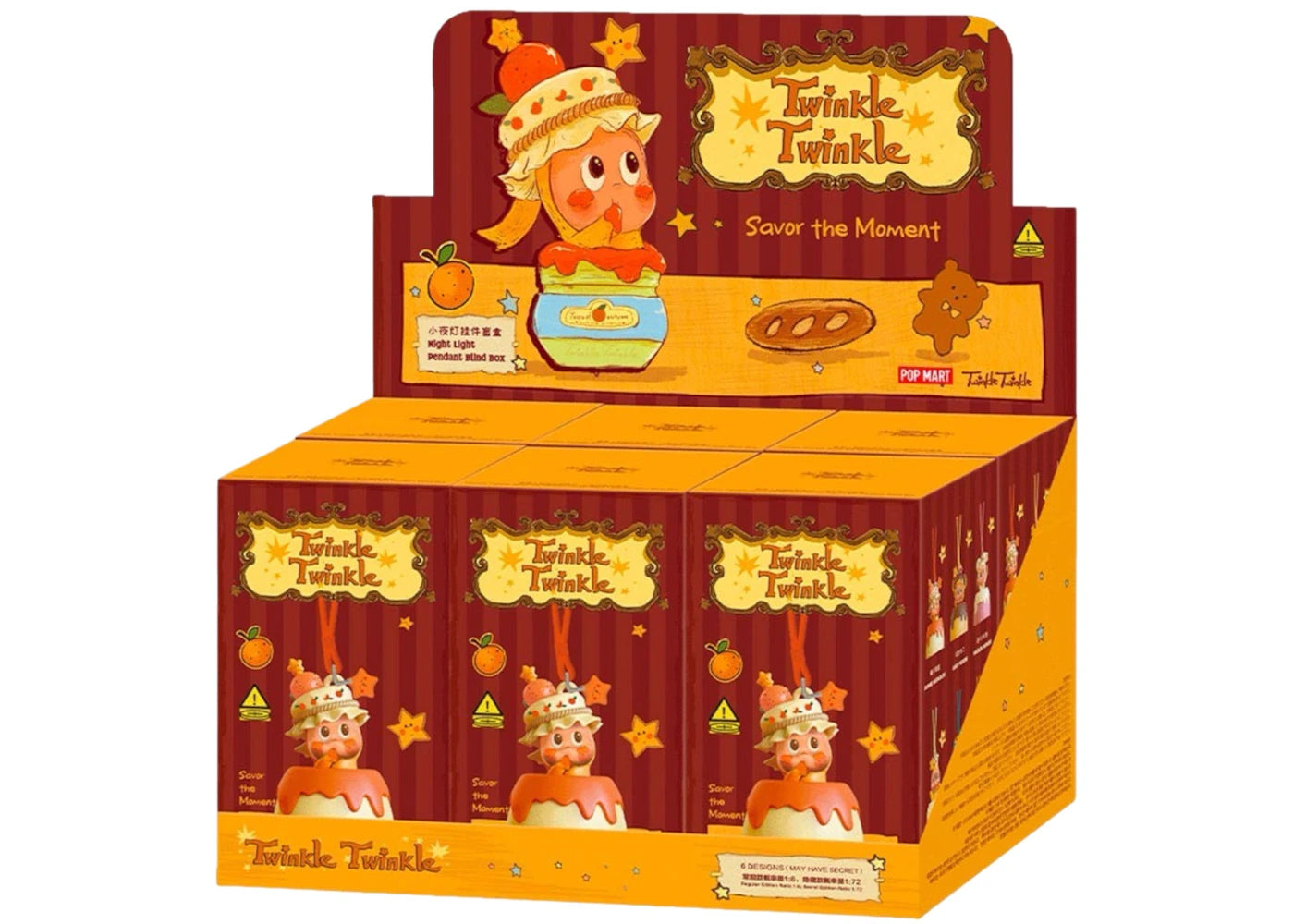 Pop Mart Twinkle Twinkle Savor the Moment Series Night Light Pendant Sealed Case (6 Blind Boxes) -1