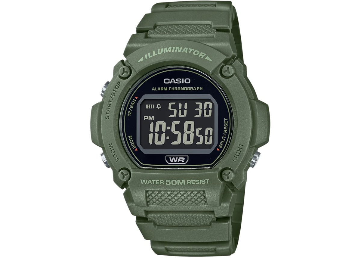 Casio G-Shock W-219HC-3B (Olive) -1