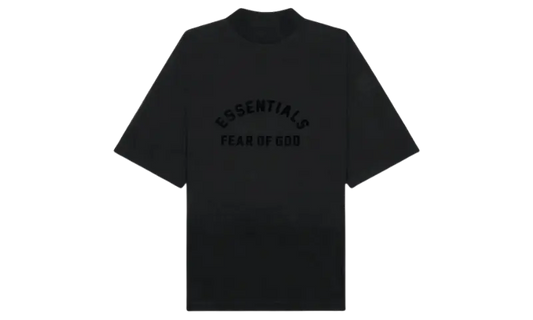 Fear of God Essentials Arch Logo Mock Neck T-shirt Jet Black - MTHOR SHOP