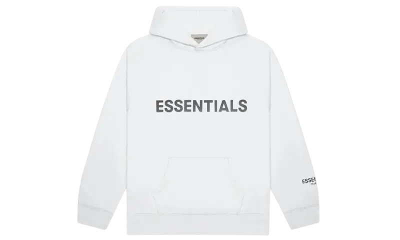 Fear of God Essentials Pullover Hoodie Applique Logo White - MTHOR SHOP