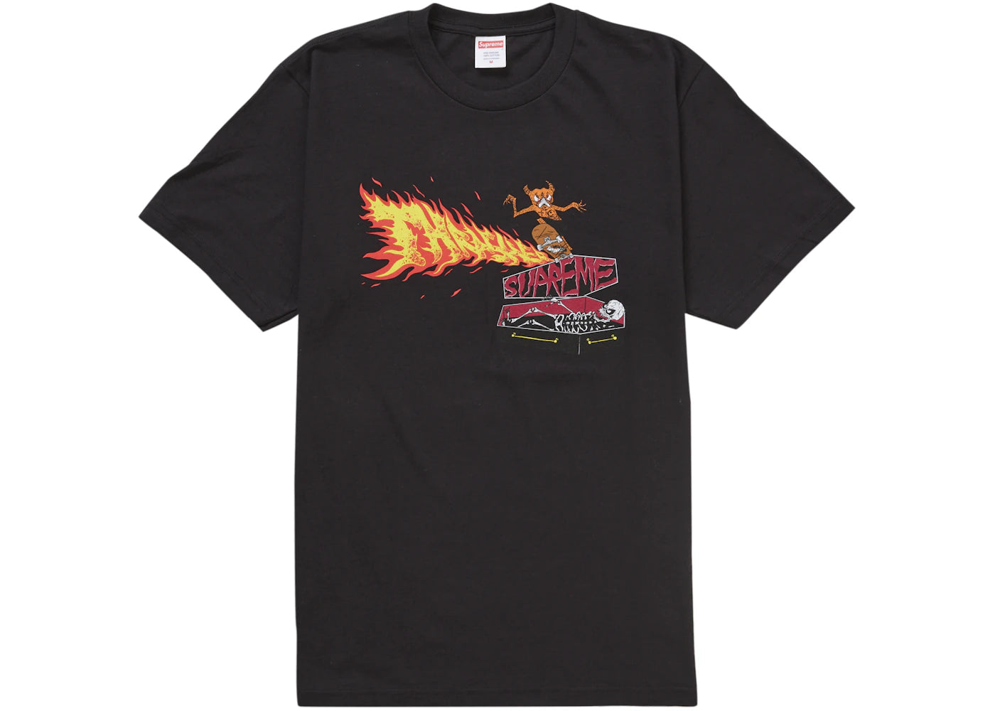 Supreme Thrasher Back Tail Tee Black -1