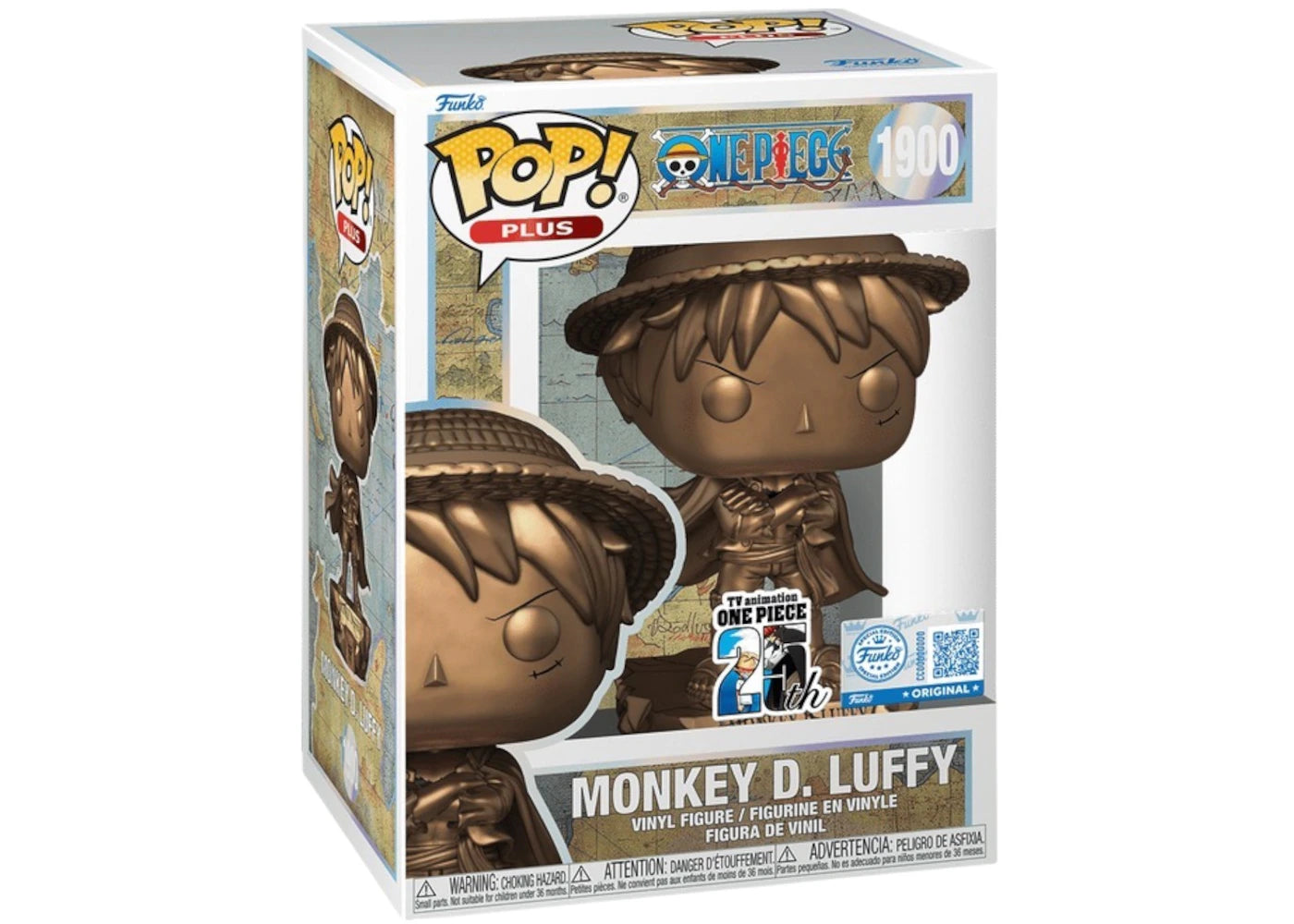 Funko Pop! Plus One Piece Monkey D. Luffy Statue (Bronze) Funko Exclusive #1900 -1