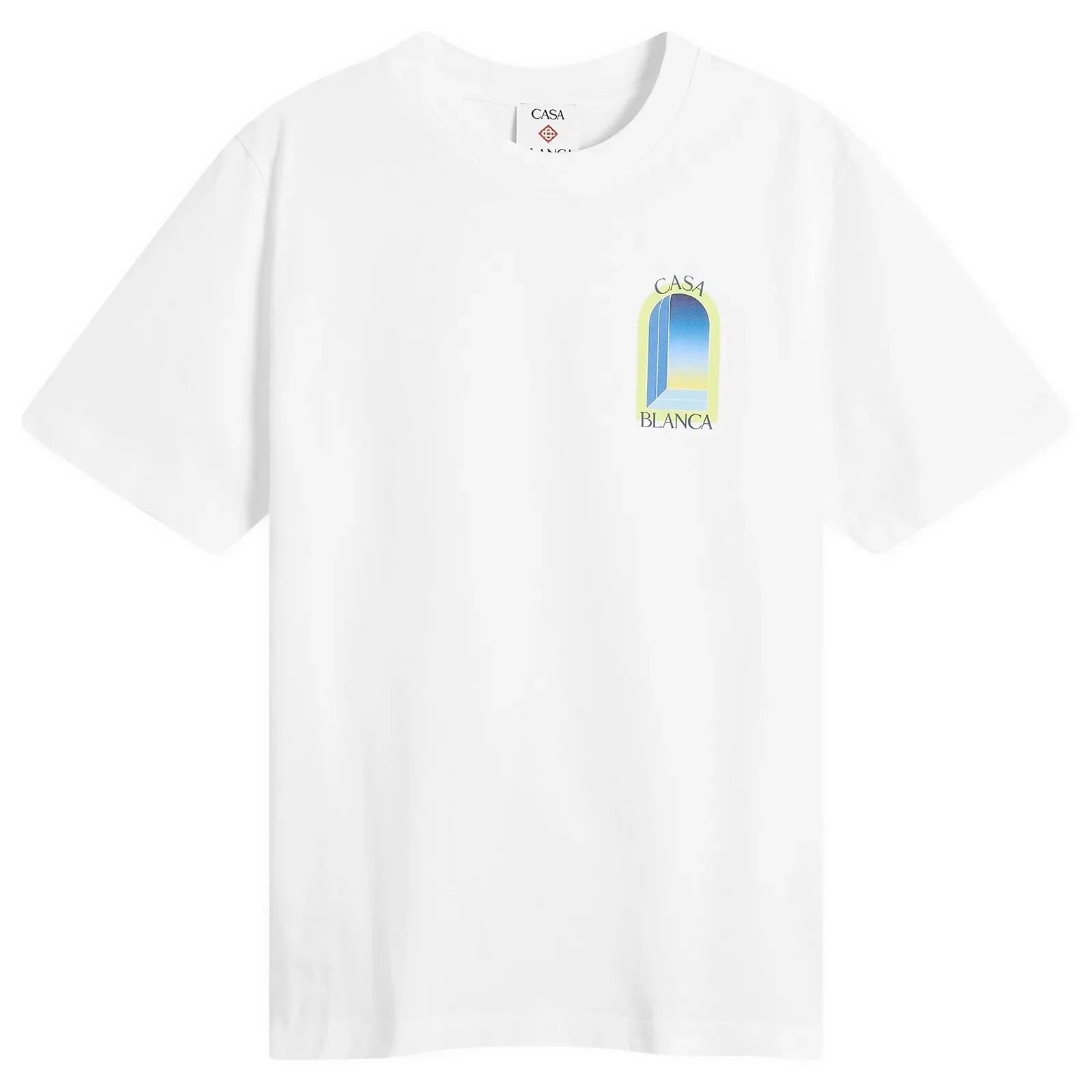 T-shirt Casablanca l'Arche Colorée Lime -1