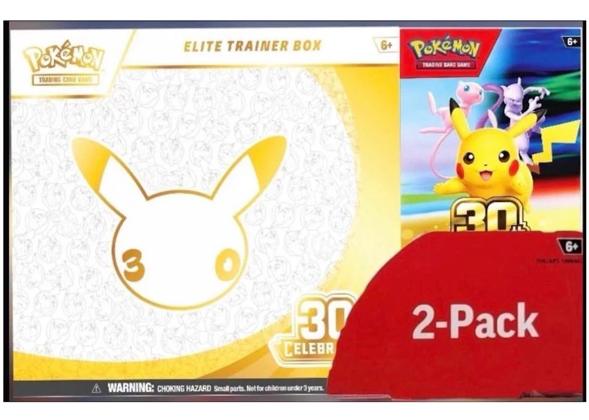 2026 Pokémon Mega Evolution 30th Celebration Elite Trainer Box & Booster Bundle Costco 2-Pack -1