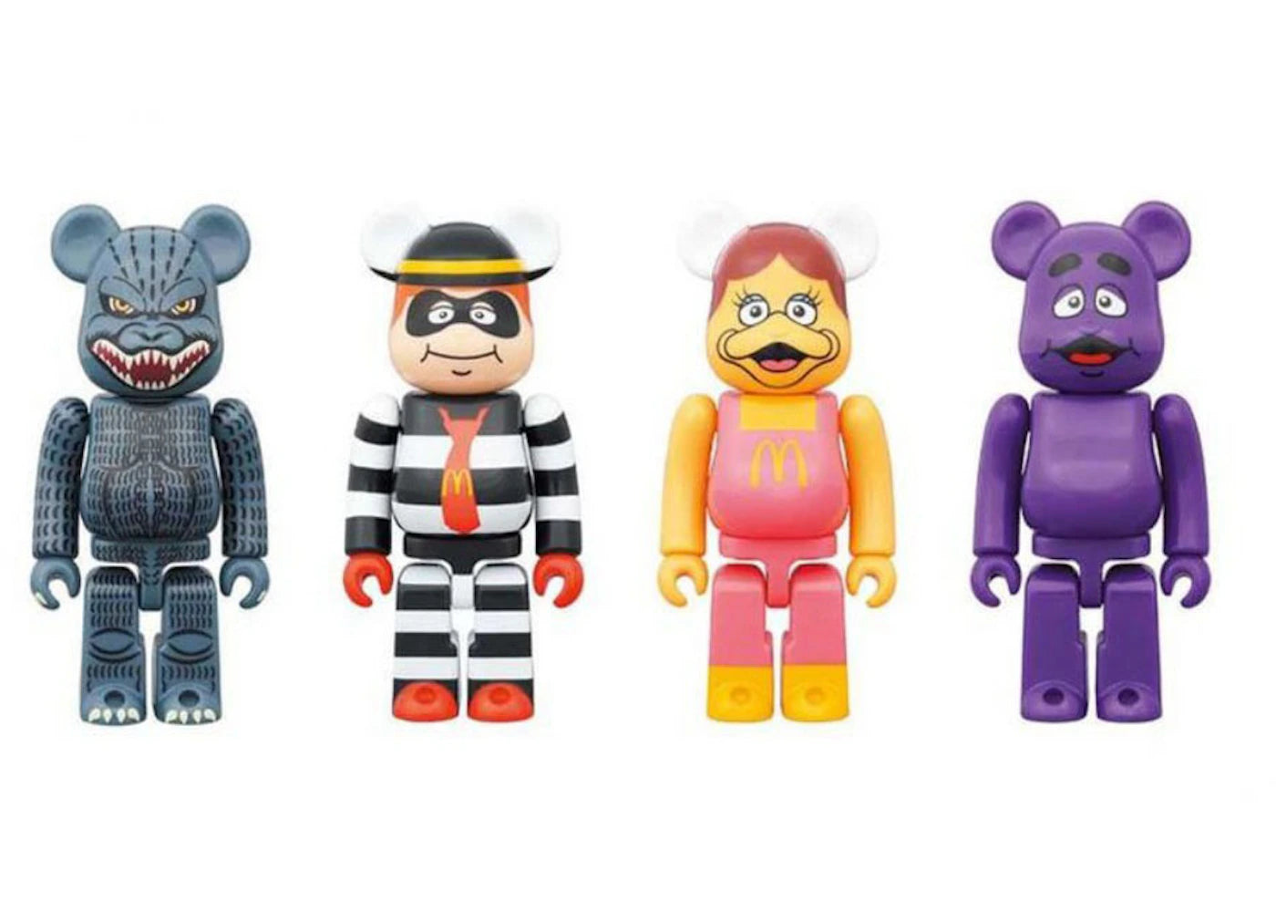 Bearbrick Godzilla vs McDonalds 150% Set of 4 -1