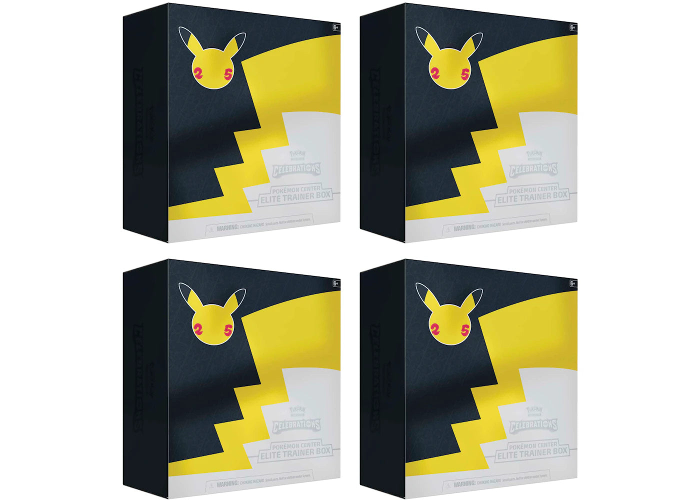 Pokémon TCG 25th Anniversary Celebrations Pokémon Center Exclusive Elite Trainer Box 4x Lot -1