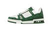 Louis Vuitton Trainer Green Monogram Denim White 1A9JHV mthorshop sneakers