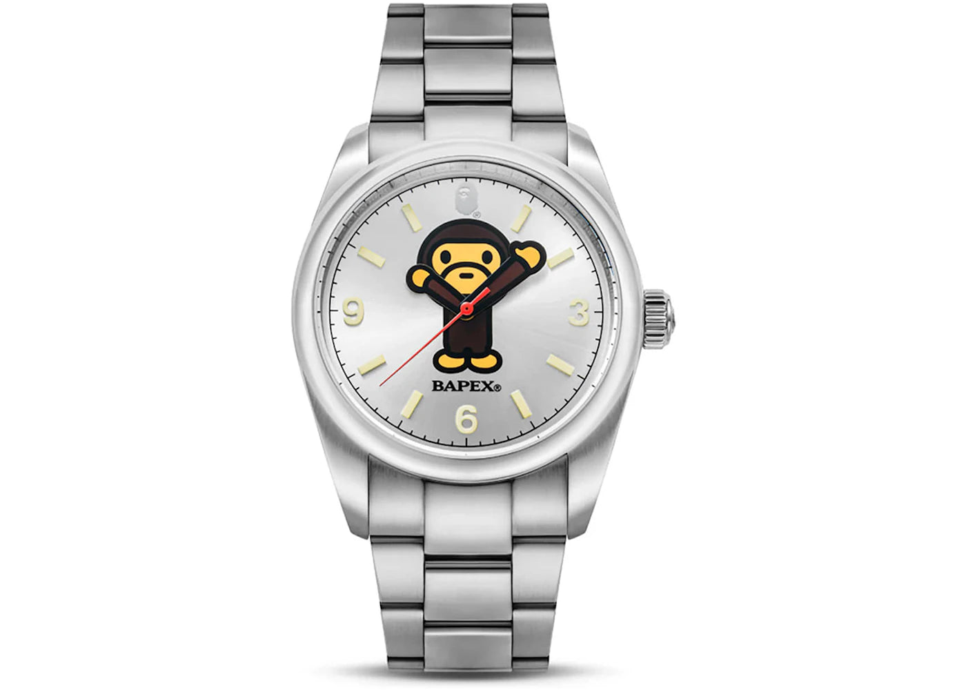 BAPE Type 13 BAPEX Milo Watch Silver -1