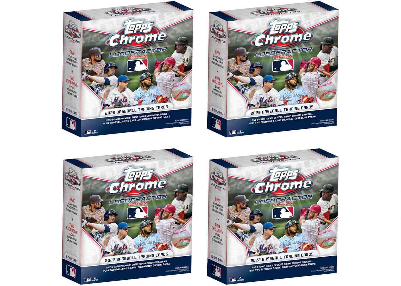 2022 Topps Chrome Logofractor Edition Baseball Box 4x Lot -1