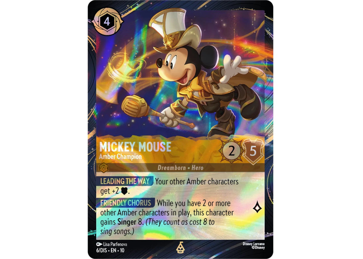 2026 Disney Lorcana TCG Lorcana Hong Kong Disneyland Exclusive Mickey Mouse Amber Champion Promo Ungraded -1
