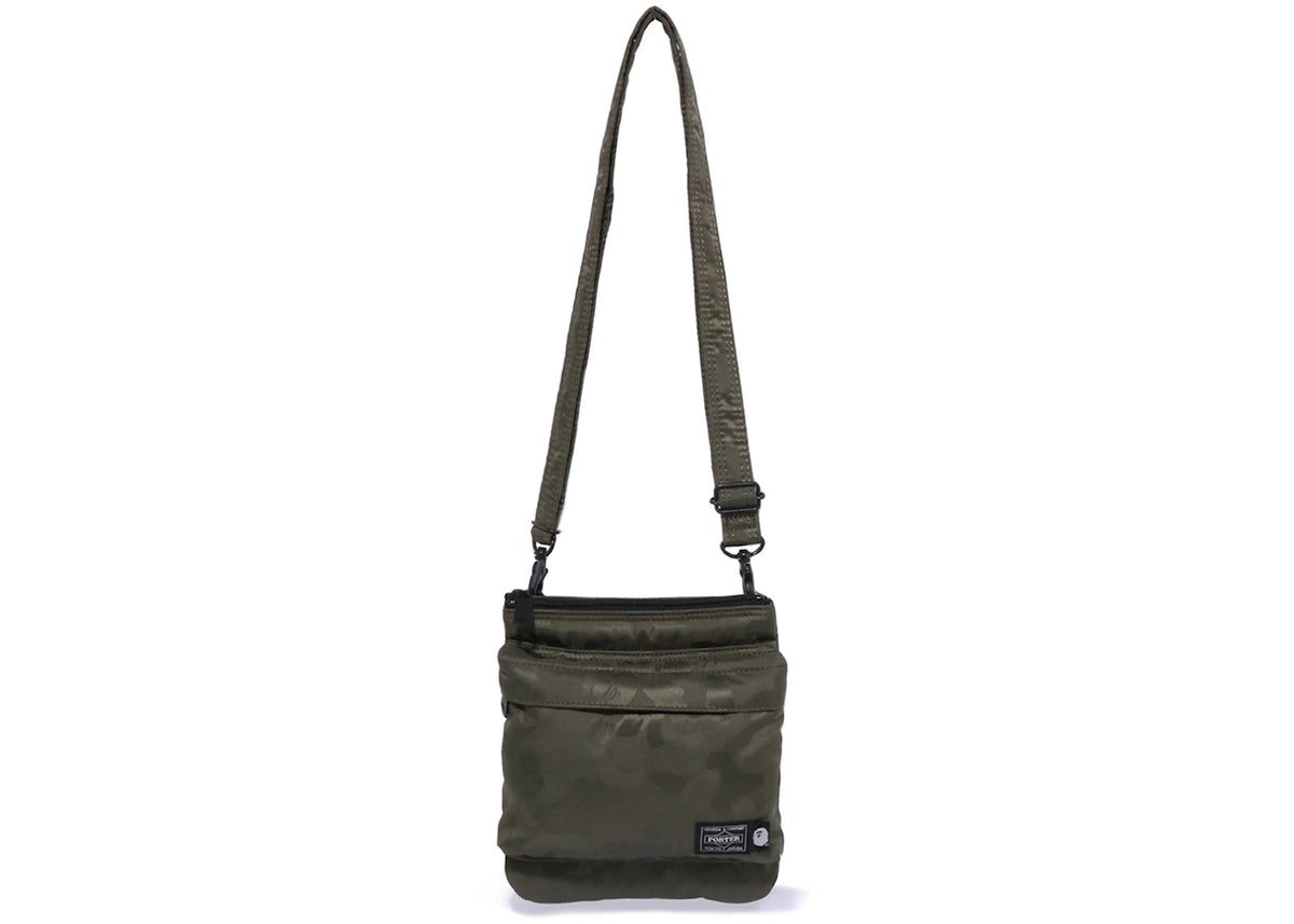 BAPE x Porter Solid Camo Shoulder Pouch Olive Drab -1