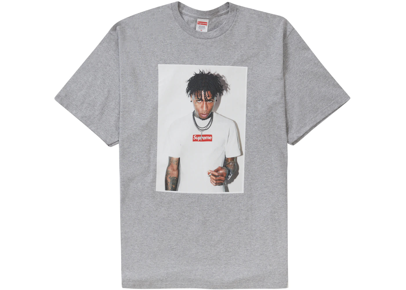 Supreme NBA Youngboy Tee Heather Grey -1