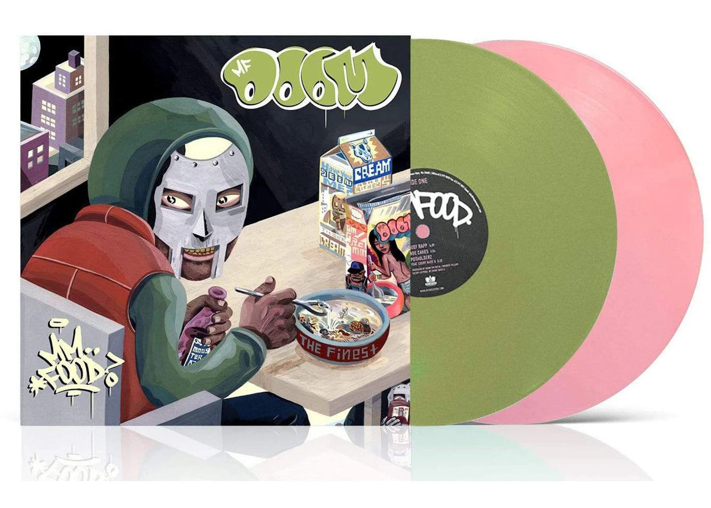 MF Doom Mm..Food Limited Edition 2XLP Vinyl Green & Pink -1