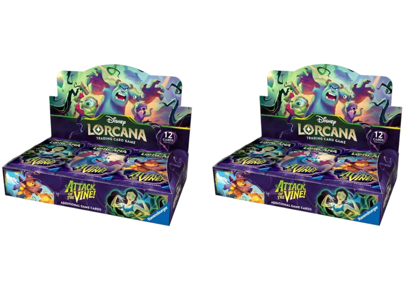 2026 Disney Lorcana Ravensburger Attack of the Vine! Booster Pack Display 2x Lot -1