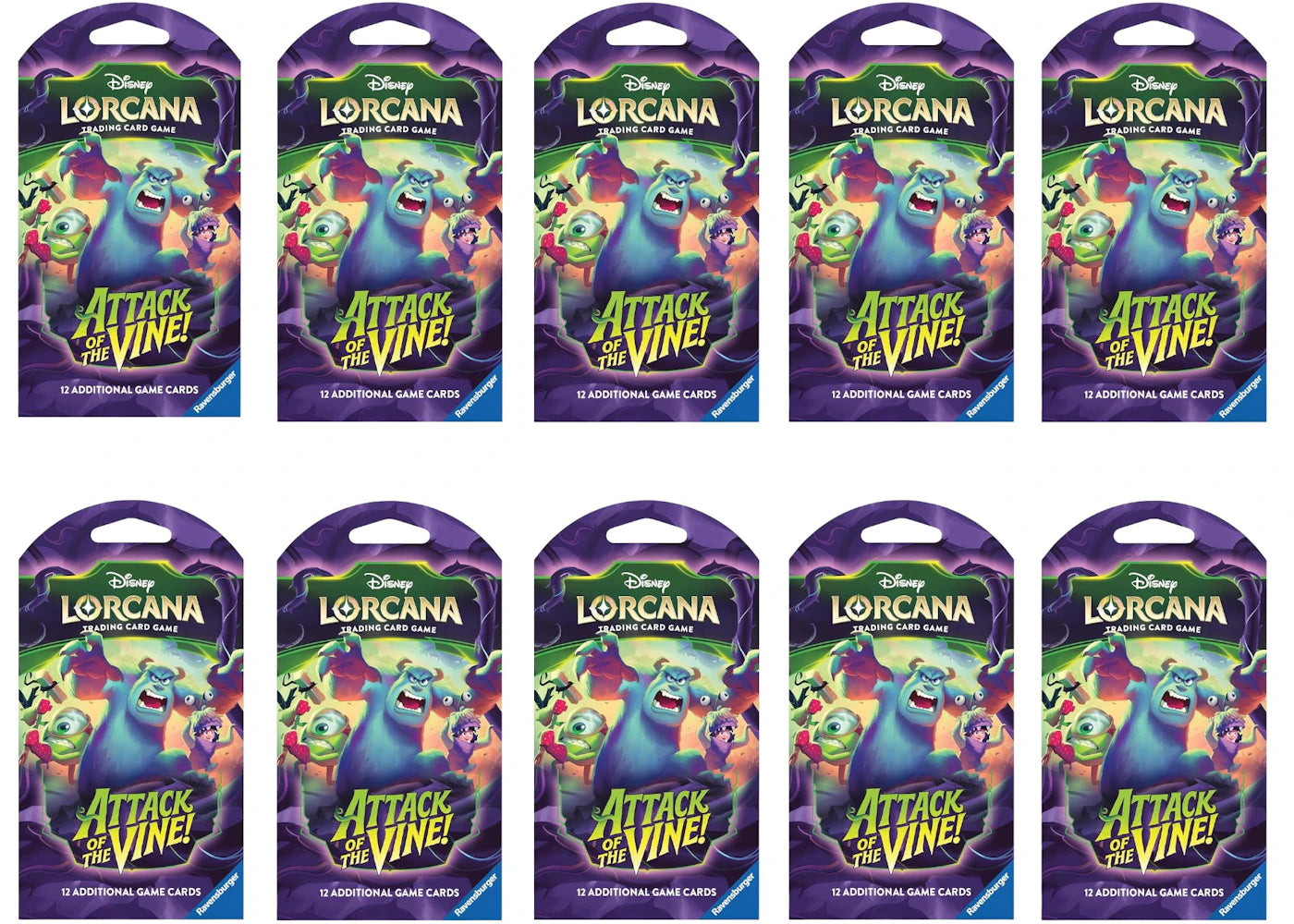 2026 Disney Lorcana Ravensburger Attack of the Vine! Booster Pack 10x Lot -1