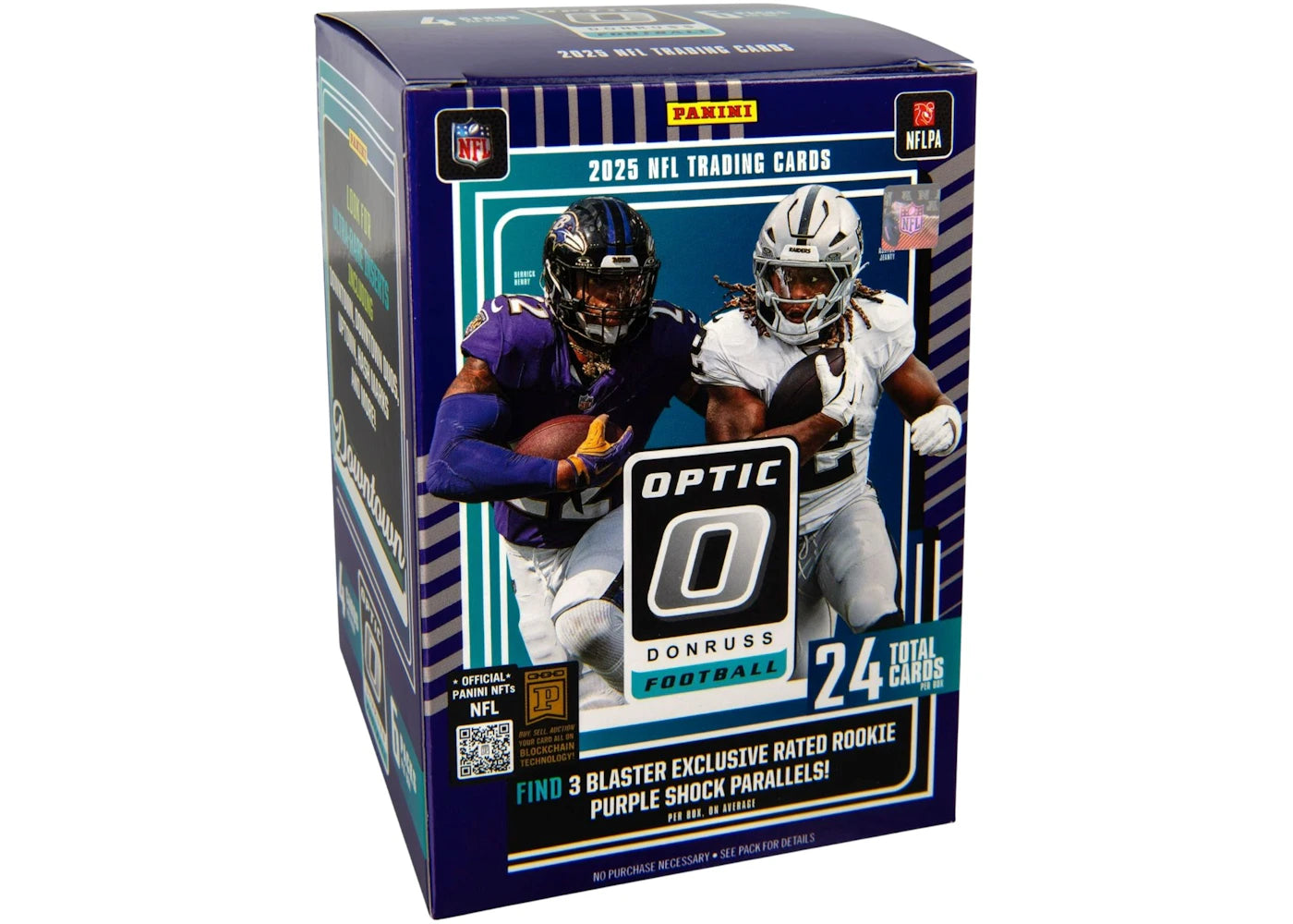 2025 Panini Optic Donruss Football NFL (Purple Shock Parallells) Blaster Box -1