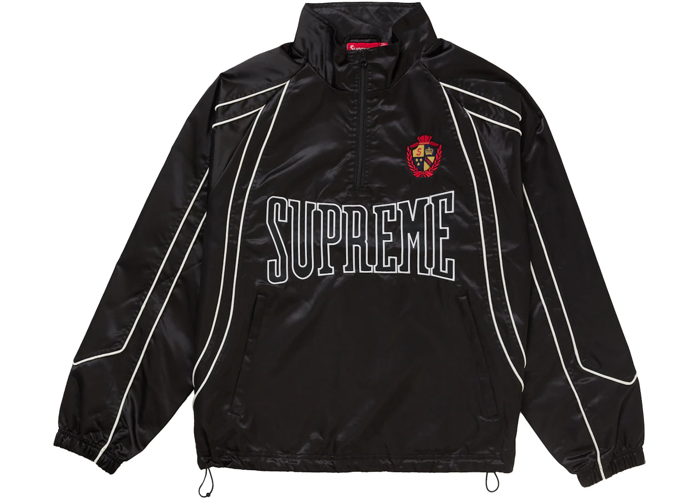 Supreme Satin Piping Pullover Black -1