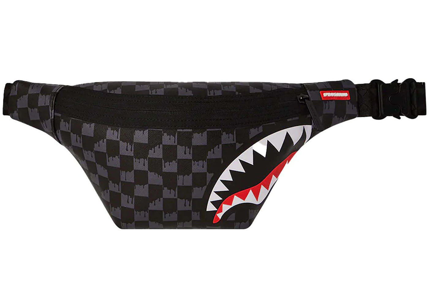 Sprayground Drip Check Shark Savvy Crossbody Black -1