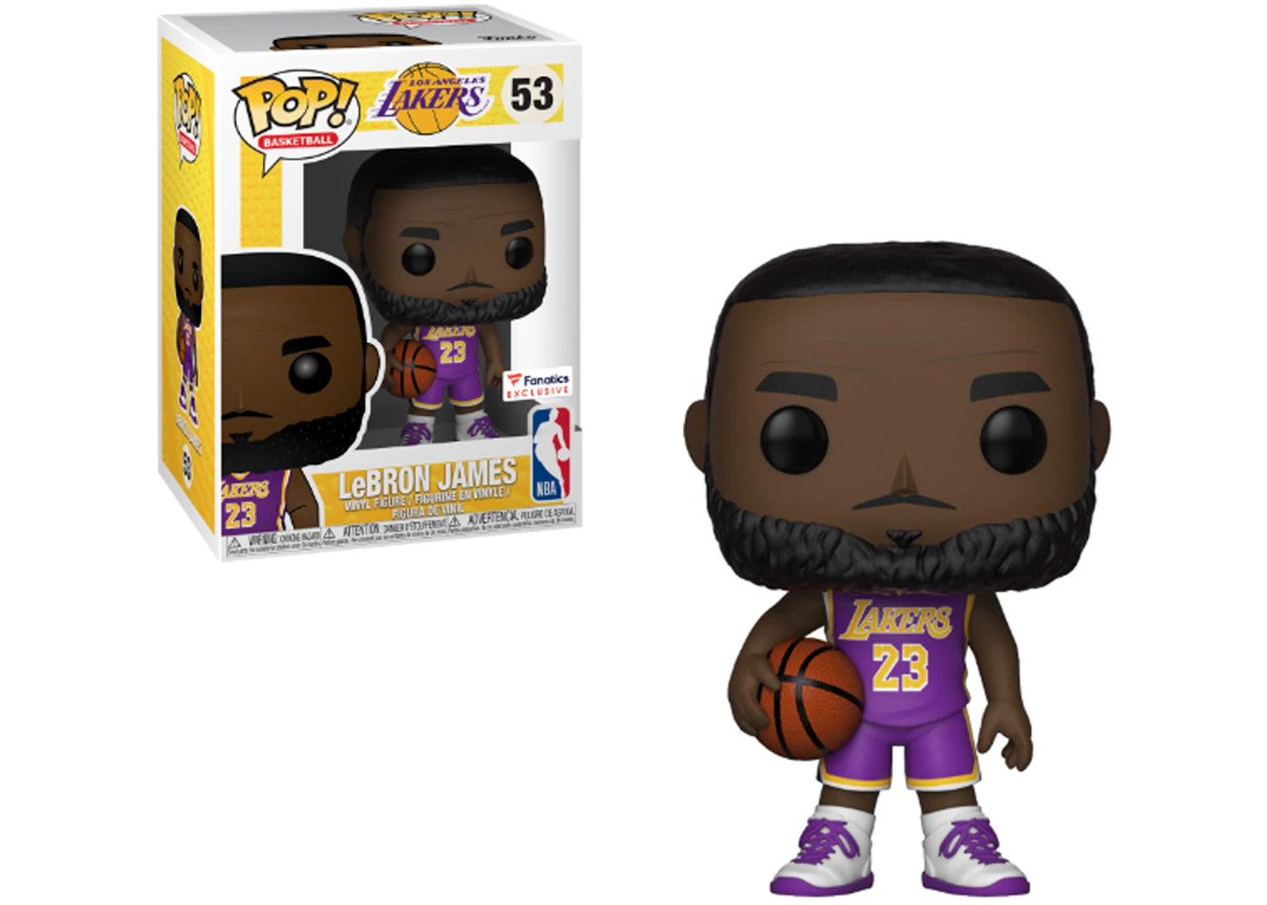 Funko Pop! Basketball NBA LeBron James Lakers (Purple Jersey) Fanatics Exclusive Figure #53 -1