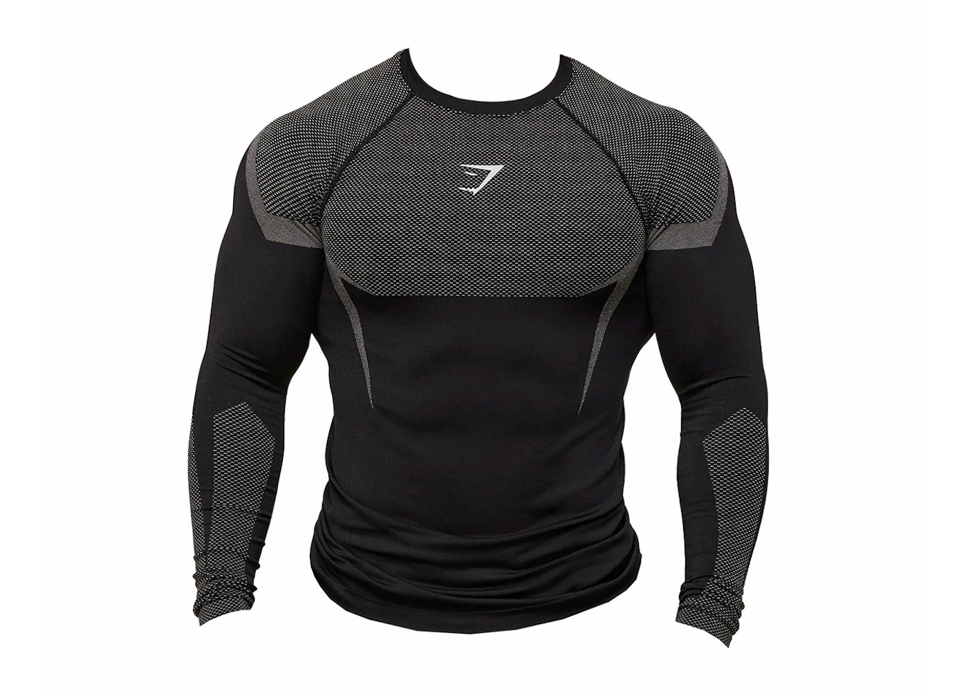 Gymshark Onyx 5.0 Seamless Long Sleeve T-shirt Black/Light Grey -1