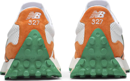 New Balance 327 Casablanca Orange heel counter