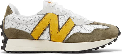 New Balance 327 White Yellow Olive