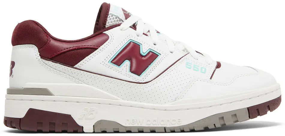 New Balance 550 Burgundy Cyan