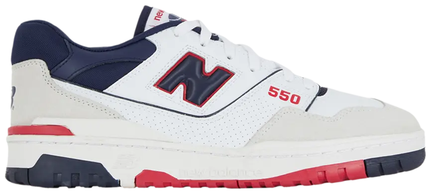 New Balance 550 Premium White Navy Red