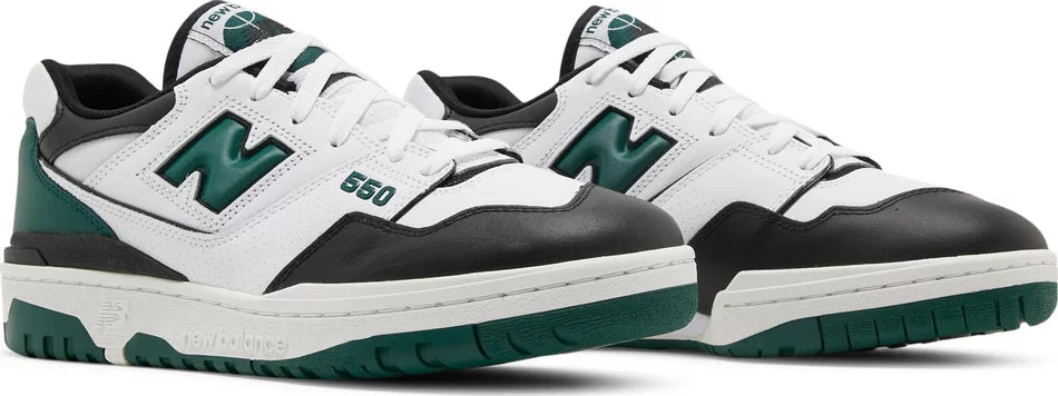 New Balance 550 White Green Black pair