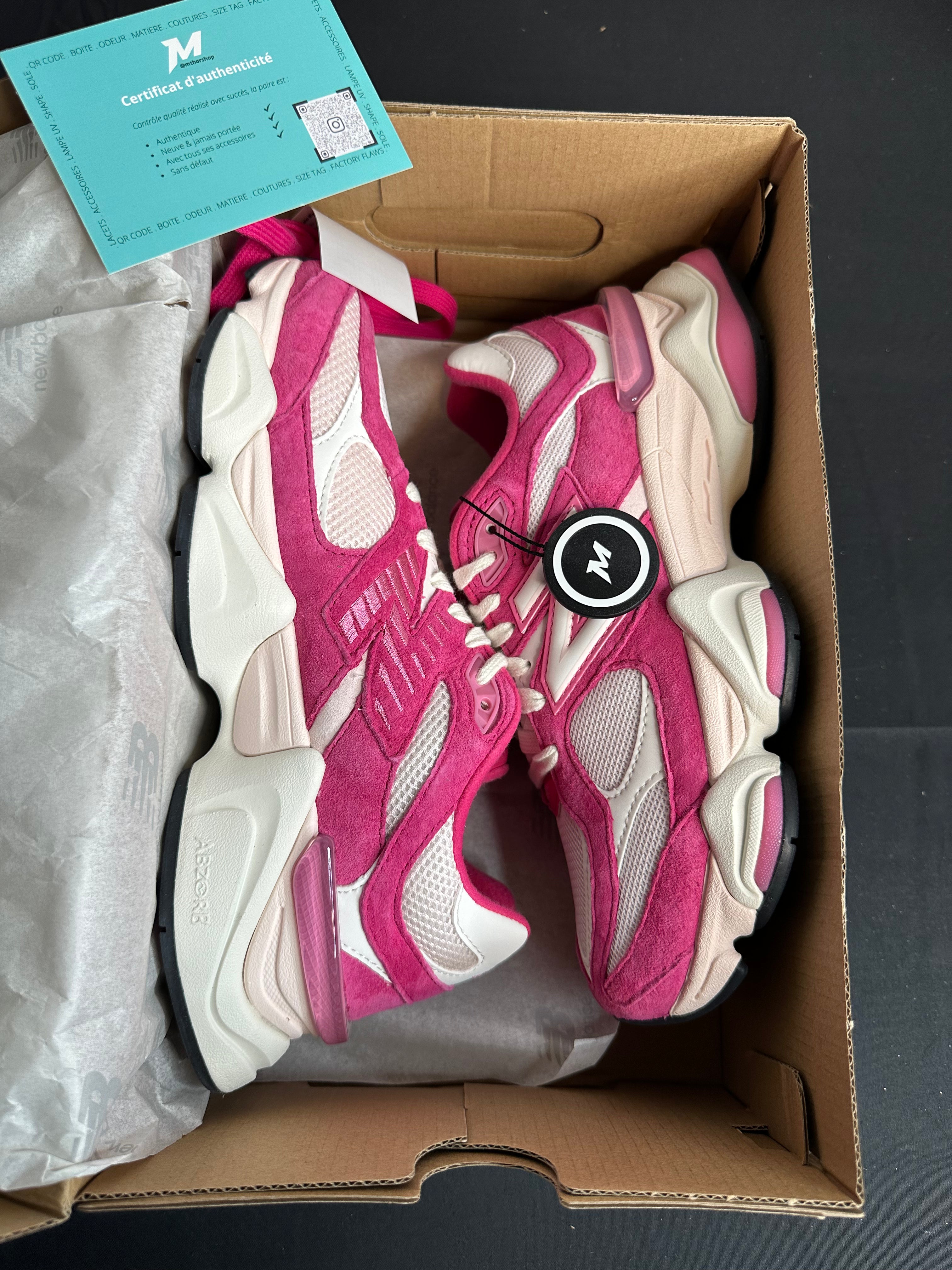 New Balance 9060 Fuchsia Pink Look