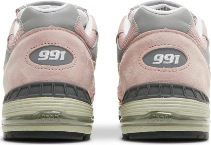 New Balance 991 MiUK Pink heel counter