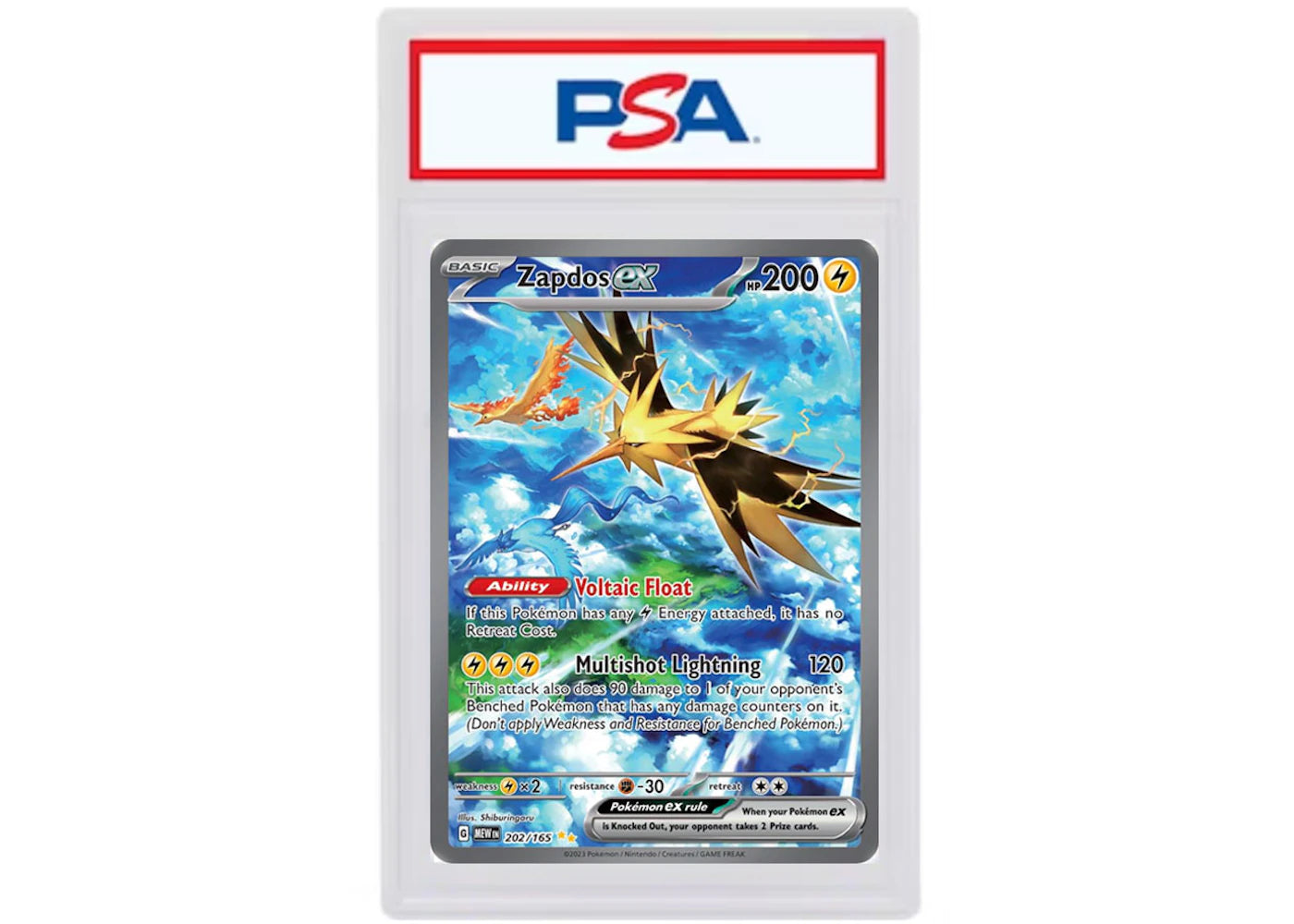 Zapdos ex 2023 Pokémon Scarlet & Violet 151 Special Illustration Rare #202/165 (PSA or BGS Graded) -1