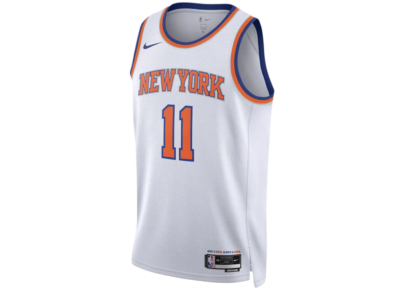 Nike NBA New York Knicks Jalen Brunson Association Edition T-shirt White/Blue -1