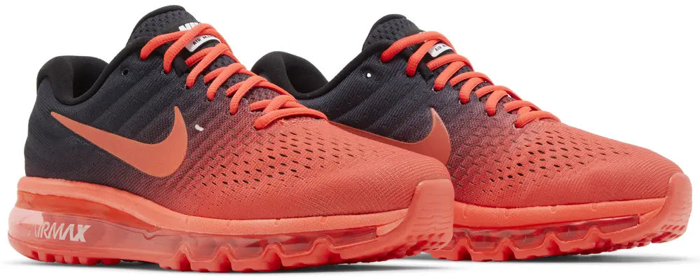 Nike Air Max 2017 Bright Crimson Black Fade Pair