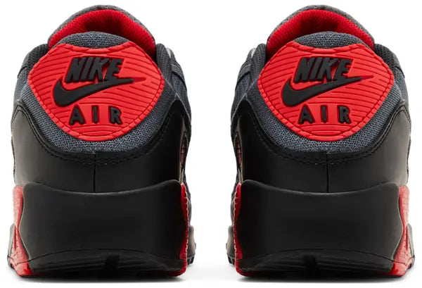 Nike Air Max 90 Smoke Grey Fire Red