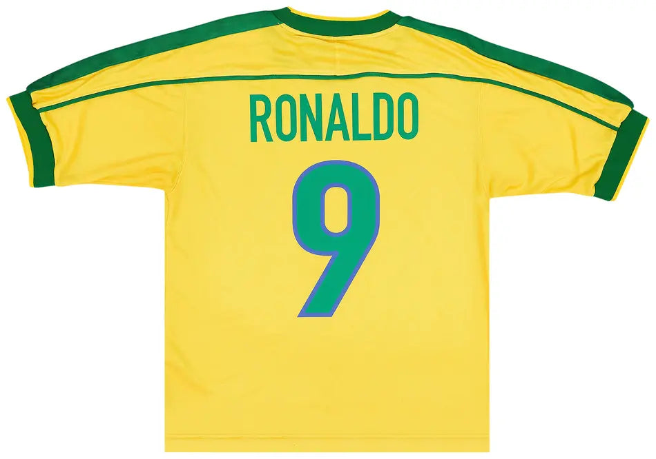 Nike Brazil 1998 Reissue Ronaldo Soccer Replica Jersey Varsity Maize