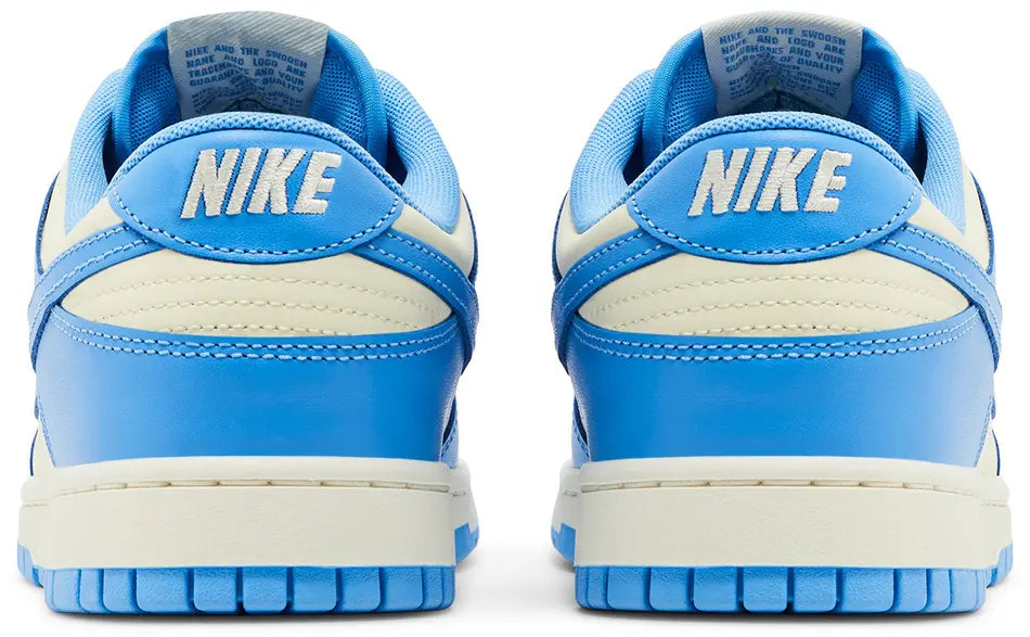 Nike Dunk Low Retro University Blue heel counter