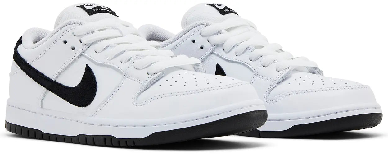 Nike SB Dunk Low White Black Pair