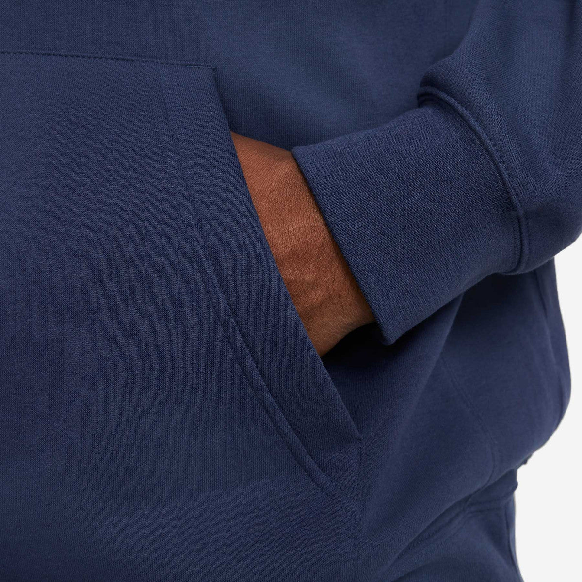 Nike Sportswear Club Fleece Pullover Hoodie Navy/White logo zoom pocket