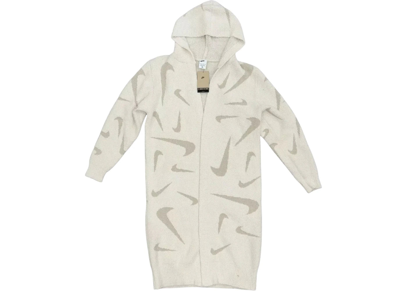 Nike Sportswear Women's Phoenix Cozy Boucle Long Knit Cardigan White