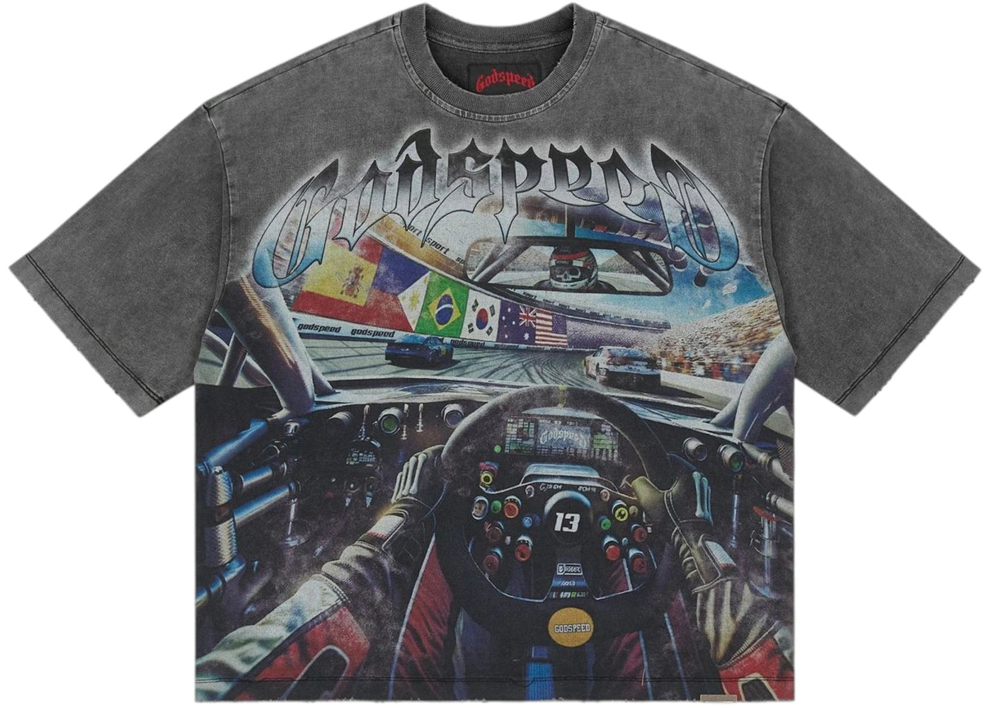 Godspeed Drivers Seat T-shirt Grey Wash -1