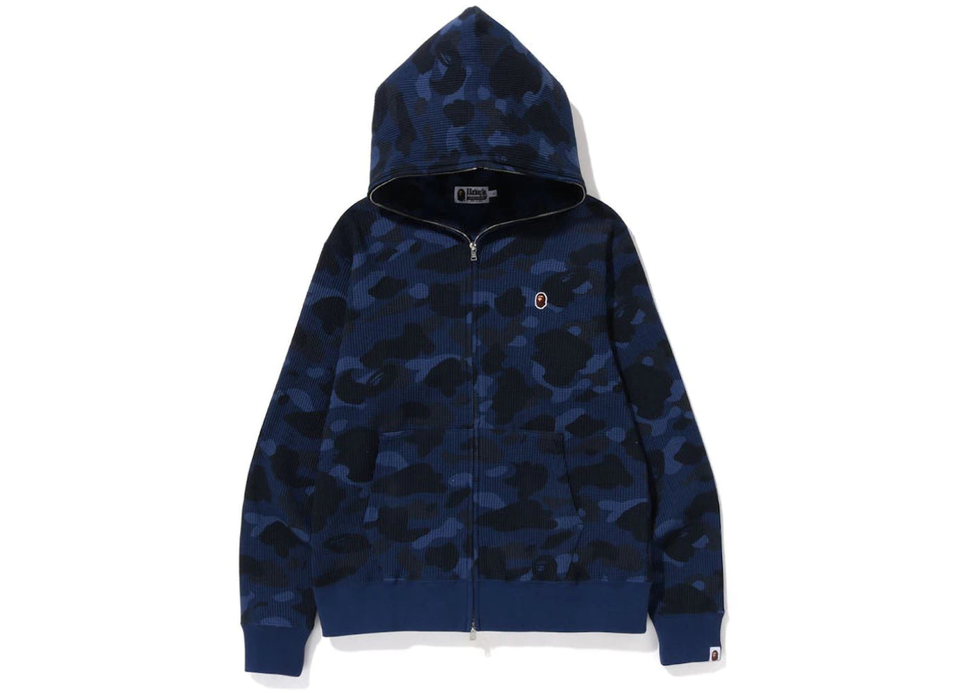 BAPE Color Camo Thermal Full Zip Hoodie Navy -1