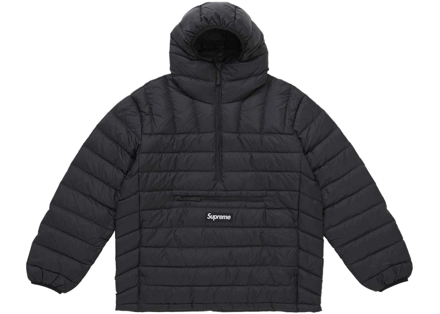 Supreme Micro Down Half Zip Hooded Pullover (FW25) Black -1