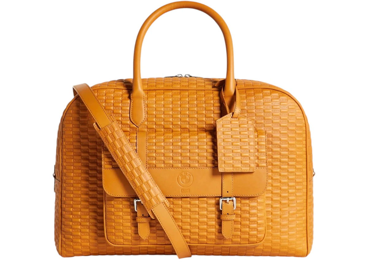 Kith x BMW Leather Overnight Bag Camel -1